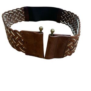 Motif 56 Brown Braided Women’s Leather Bag